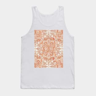 Autumn Peach Art Nouveau Pattern Tank Top